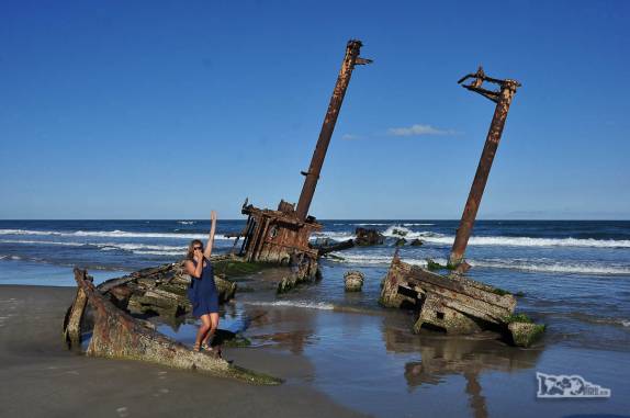 Ao sul de Rio Grande, na Praia do Cassino, encontro com o navio encalhado há quase 40 anos, o Altair, no litoral do Rio Grande do Sul
